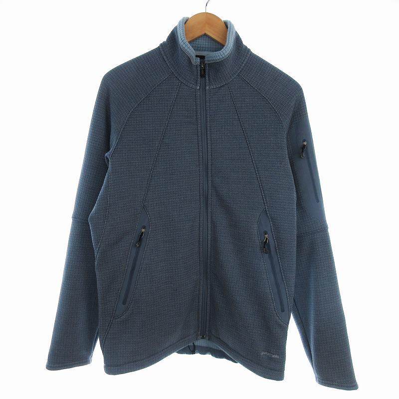 Patagonia ブルー ジャケット フリース内側 取り外し不可フード付き Patagonia ブルー ジャケット フリース内側 取り外し不可フード付き