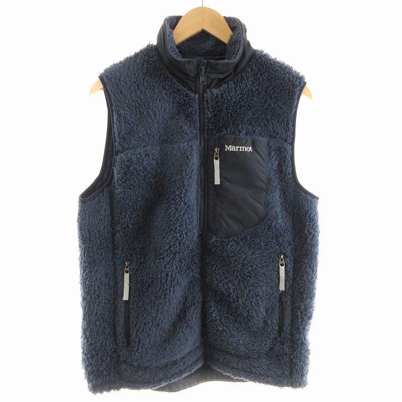 マーモット MARMOT フリースベスト ロゴ 刺繍 ジップアップ アウトドア 
