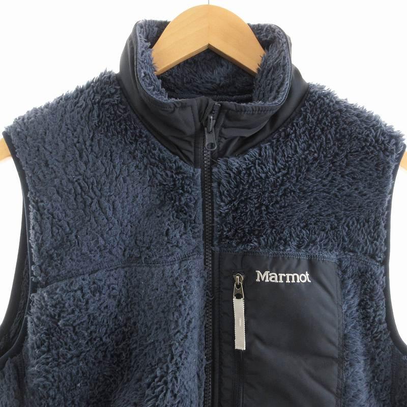 マーモット MARMOT フリースベスト ロゴ 刺繍 ジップアップ アウトドア 