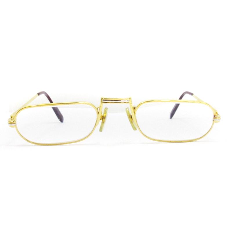 Cartier　フランス製　フルリム メタルオーバル　メガネ カルティエ フランスセイ フルリム メタルオーバル メガネ