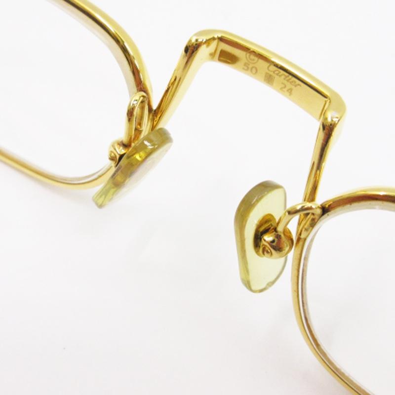 Cartier カルティエ メガネ 度入り メタルフレーム フルリム
