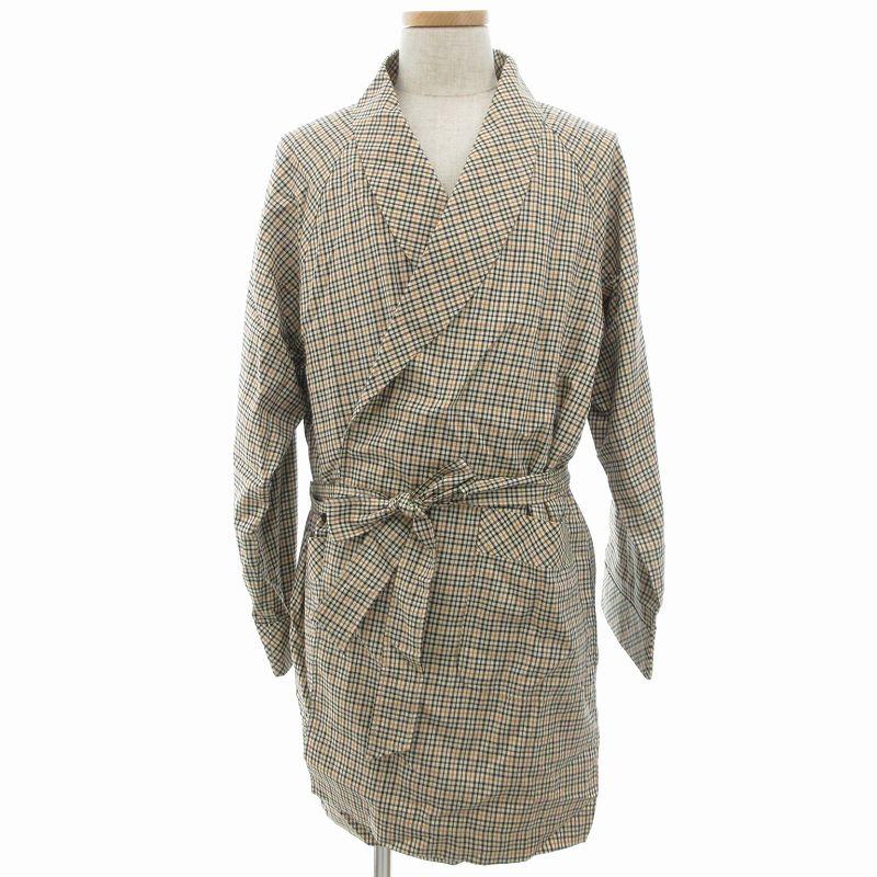 ダックス　チェック　スプリングコート　レインコート　40サイズ　ベルト付き ダックス チェック スプリングコート レインコート 40サイズ ベルト付き