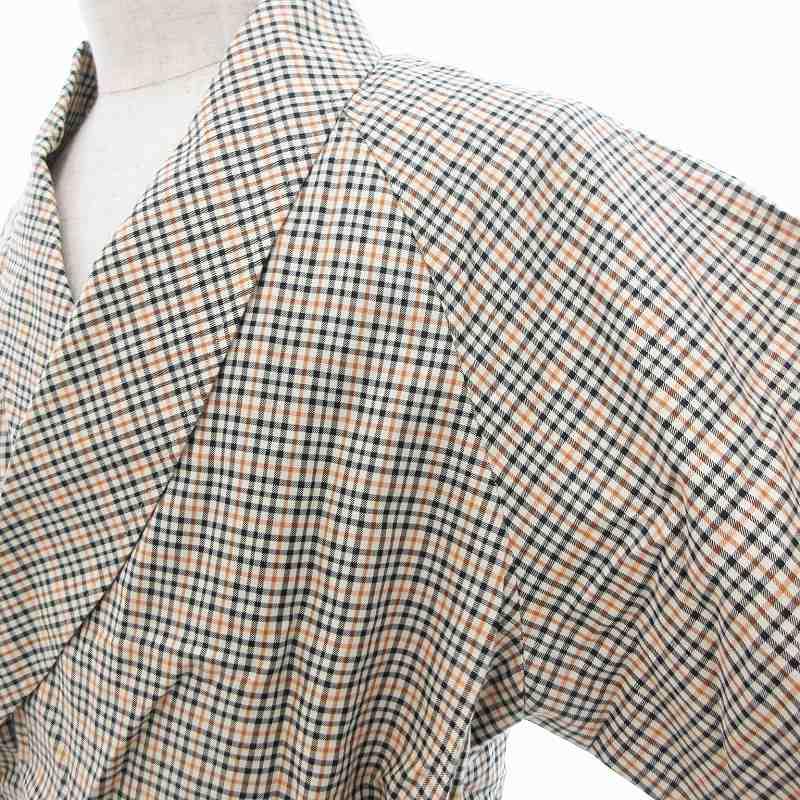 ダックス　チェック　スプリングコート　レインコート　40サイズ　ベルト付き ダックス チェック スプリングコート レインコート 40サイズ ベルト付き