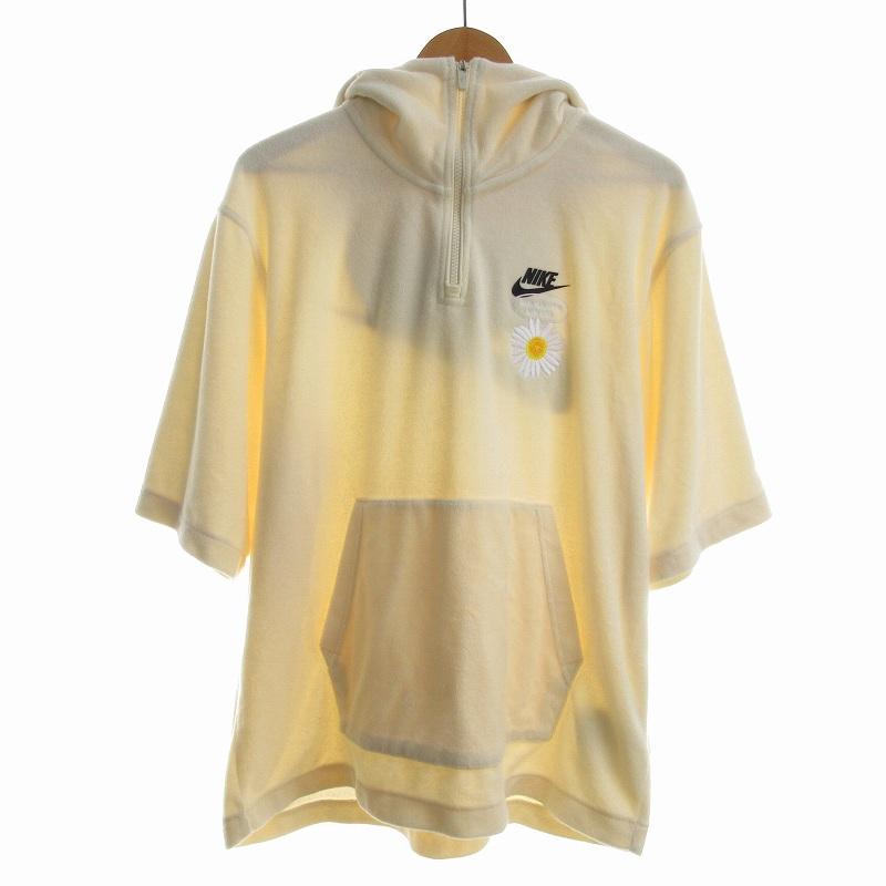 NIKE（ナイキ） ハーフジップパーカー フーディ ロゴプリント 花刺繍