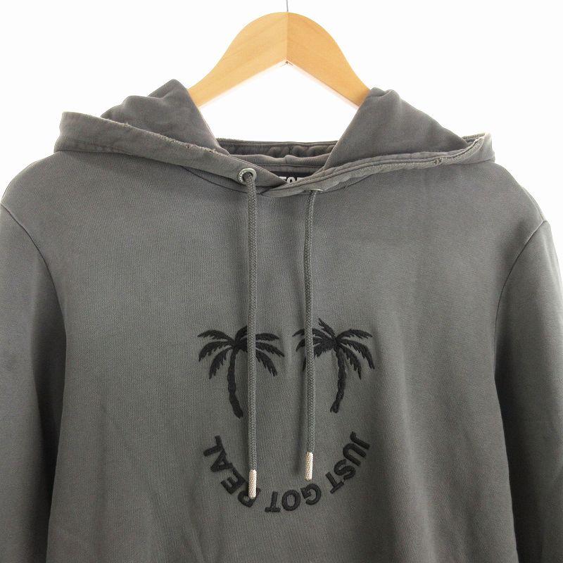 DIESEL（ディーゼル） パーカー ダメージ加工 刺繍 長袖 S グレー S