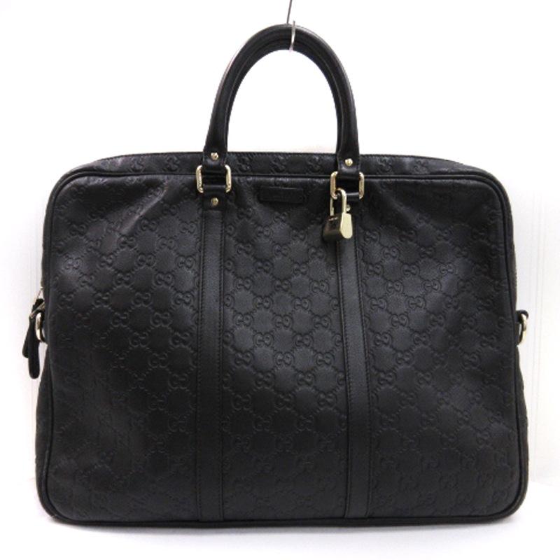 GUCCI グッチ グッチシマ ブリーフケース ビジネスバック GG レザー 