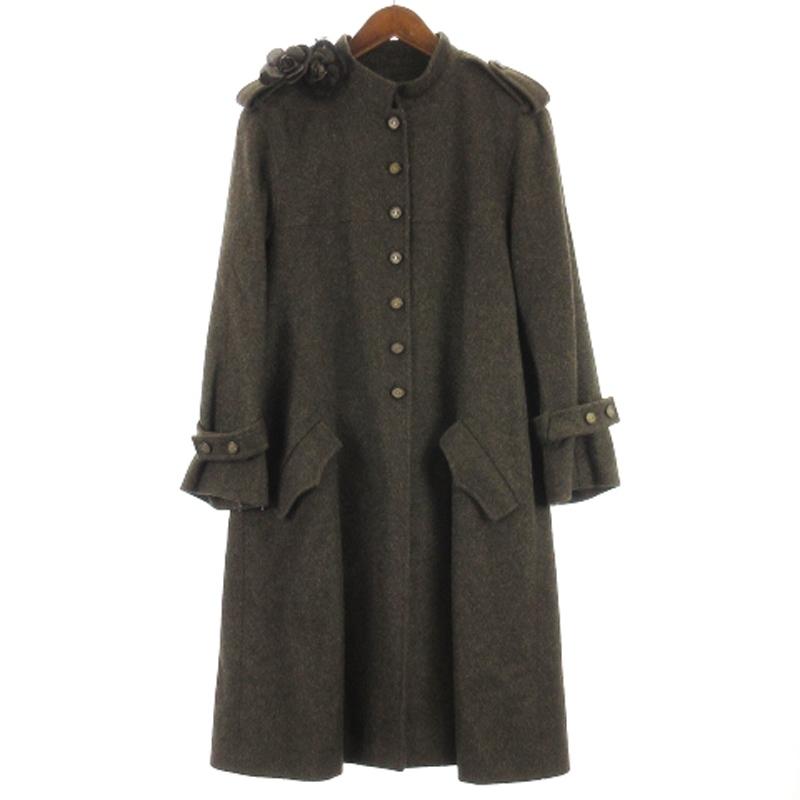 CHANEL シャネル 05A カシミヤ コート モヘヤミックス ココマーク  