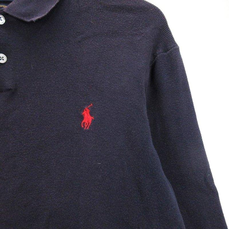 ポロ ラルフローレン POLO RALPH LAUREN ポロシャツ 長袖 ネイビー S