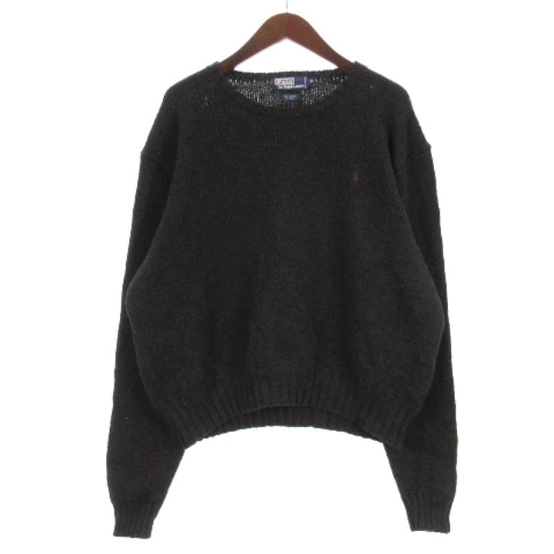 90's Polo by Ralph Lauren ニット フェードブラック POLO RALPH LAUREN ポロ バイ ラルフローレン Polo by Ralph