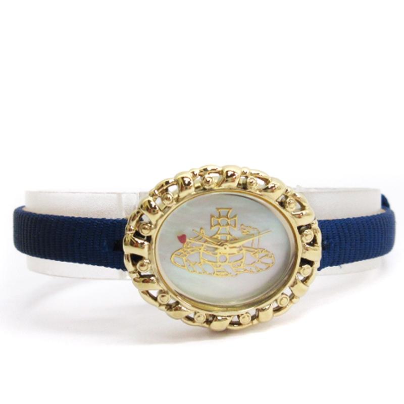 【美品】 ヴィヴィアンウエストウッド 腕時計 オーブチャーム シェル文字盤 ヴィヴィアン・ウエストウッド 腕時計 シェル文字盤 オーブチャーム付き