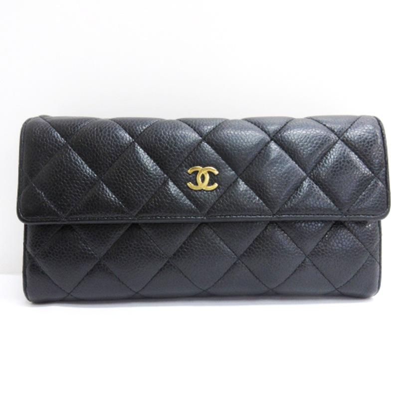 CHANEL シャネル マトラッセ ココマーク 長財布 フラップウォレット 