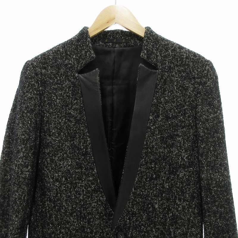 ato ウールロングコート 日本製 ATO アトウ ato コート ジャケット ロング ウール レザー切替