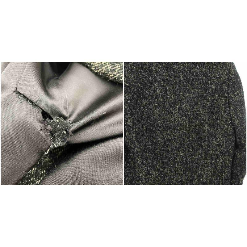 ATO アトウ ato コート ジャケット ロング ウール レザー切替 シルク混