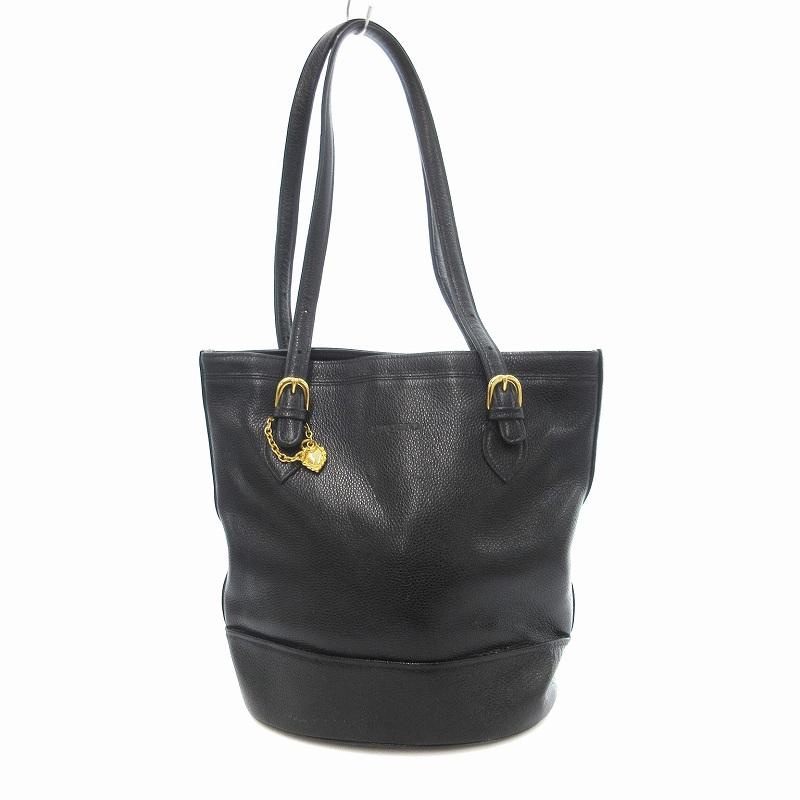 ウンガロ UNGARO ショルダーバッグ シボ革 レザー ハートチャー厶  