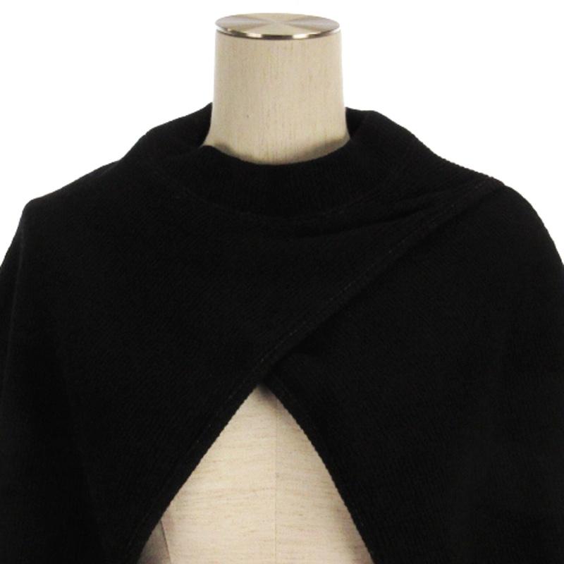 MAISON SPECIAL メゾンスペシャル＊ニット ボレロ トップ ブラック メゾンスペシャル MAISON SPECIAL ダブルフェイス リブ ボレロ トップ