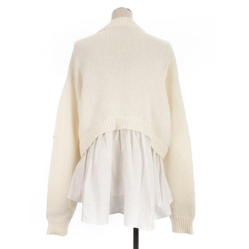 未使用品 ヴァン Vin 23AW シャツドッキング ポンポン ニット