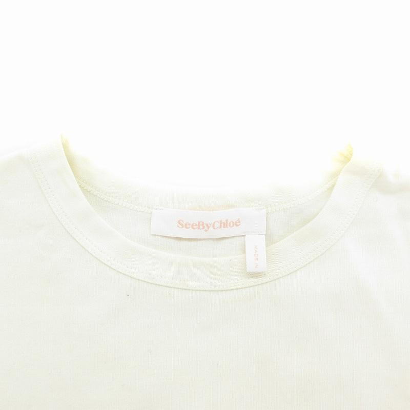 シーバイクロエ カットソー S 白 ホワイト 半袖 ラウンドネック レース SEE BY CHLOE（シーバイクロエ） カットソー 半袖 レース XS 白