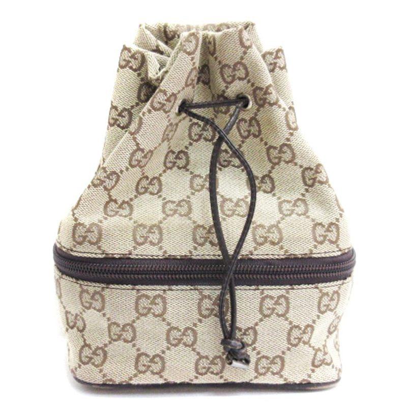 GUCCI グッチ GGキャンバス 巾着 ポーチ ミニハンドバッグ GUCCI グッチ GGキャンバス 巾着 ポーチ ミニハンドバッグ