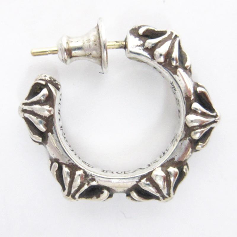 CHROME HEARTS（クロムハーツ） クロスバンド フープピアス 片耳 925