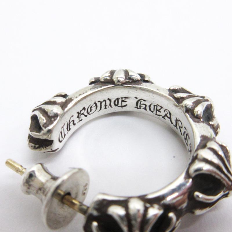 CHROME HEARTS（クロムハーツ） クロスバンド フープピアス 片耳 925