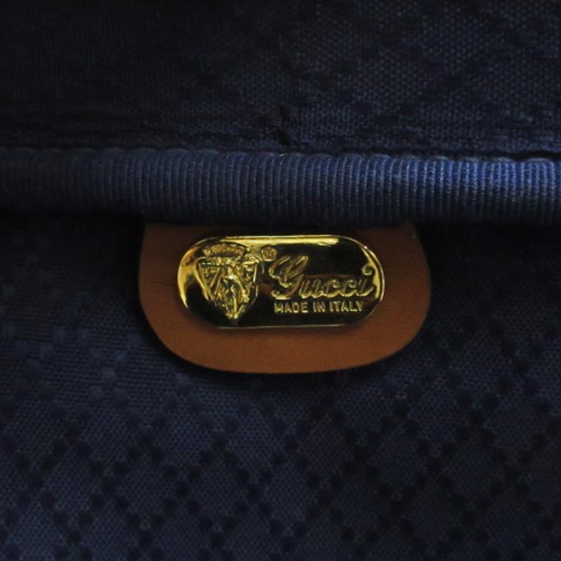 グッチ オールドグッチ GUCCI ボストンバッグ マイクロGG ネイビー