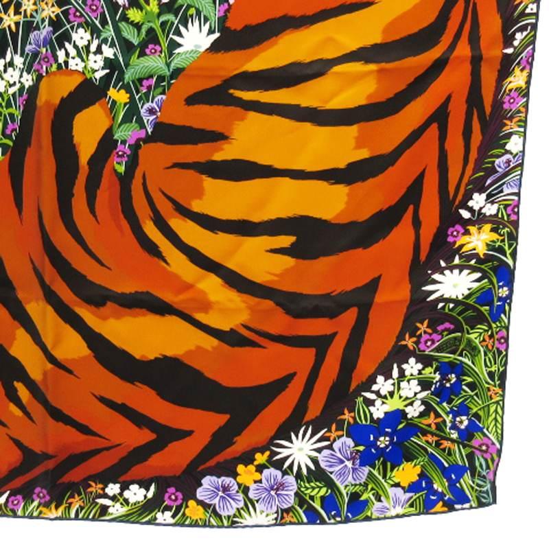 エルメス HERMES スカーフ カレ90 シルク タイガータイガー エルメス カレ90 TYGERTYGER タイガータイガー スカーフ シルク