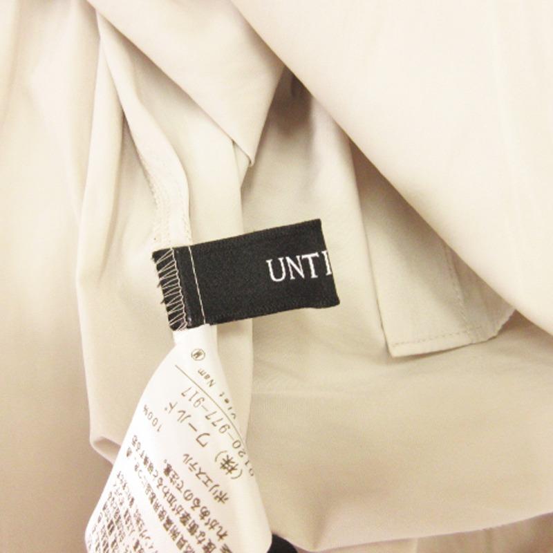 UNTITLED（アンタイトル） バンドカラー シャツワンピース ひざ丈 長袖