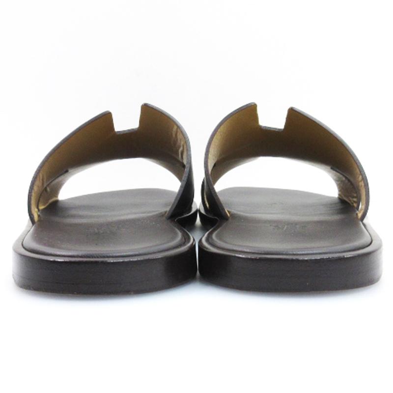 HERMES/エルメス】 Hロゴ イズミール フラット サンダル カーフ