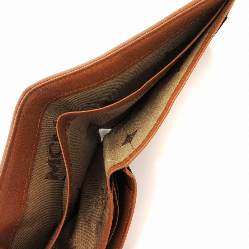 エムシーエム MCM 二つ折り財布 札入れ ヴィセトス柄 茶