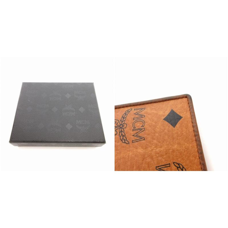 エムシーエム MCM 二つ折り財布 札入れ ヴィセトス柄 茶