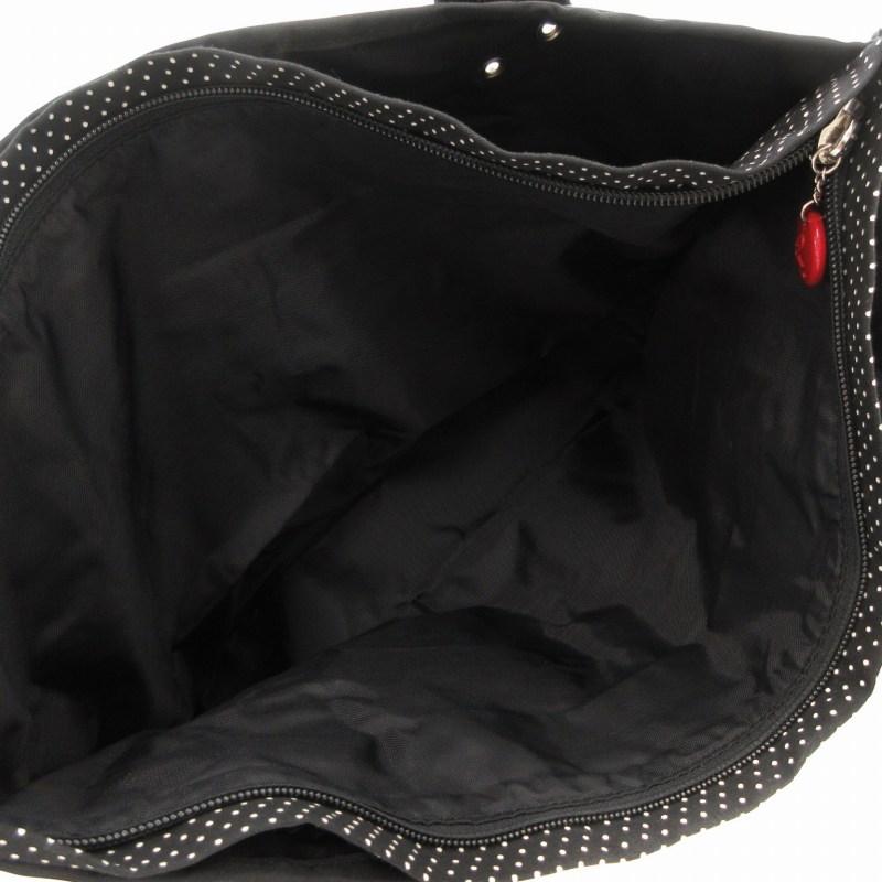 アニエスベーボヤージュ　牛革×ナイロン　ロゴ型押し　軽量クロスボディバッグ黒 アニエスベーボヤージュ 牛革×ナイロン ロゴ型押し 軽量クロス