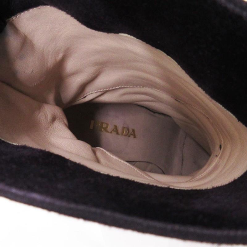 PRADA（プラダ） レースアップ ブーツ ハイヒール プラットフォーム