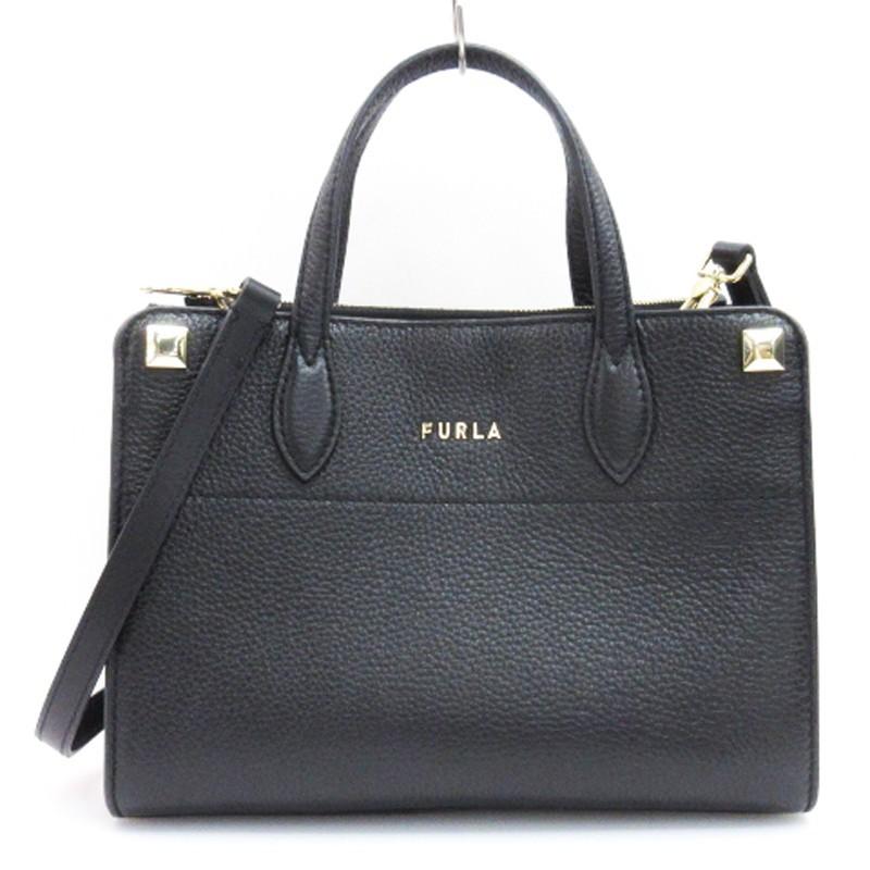 極美品 フルラ レザー 2way ショルダーバッグ アフロディーテ ブラック