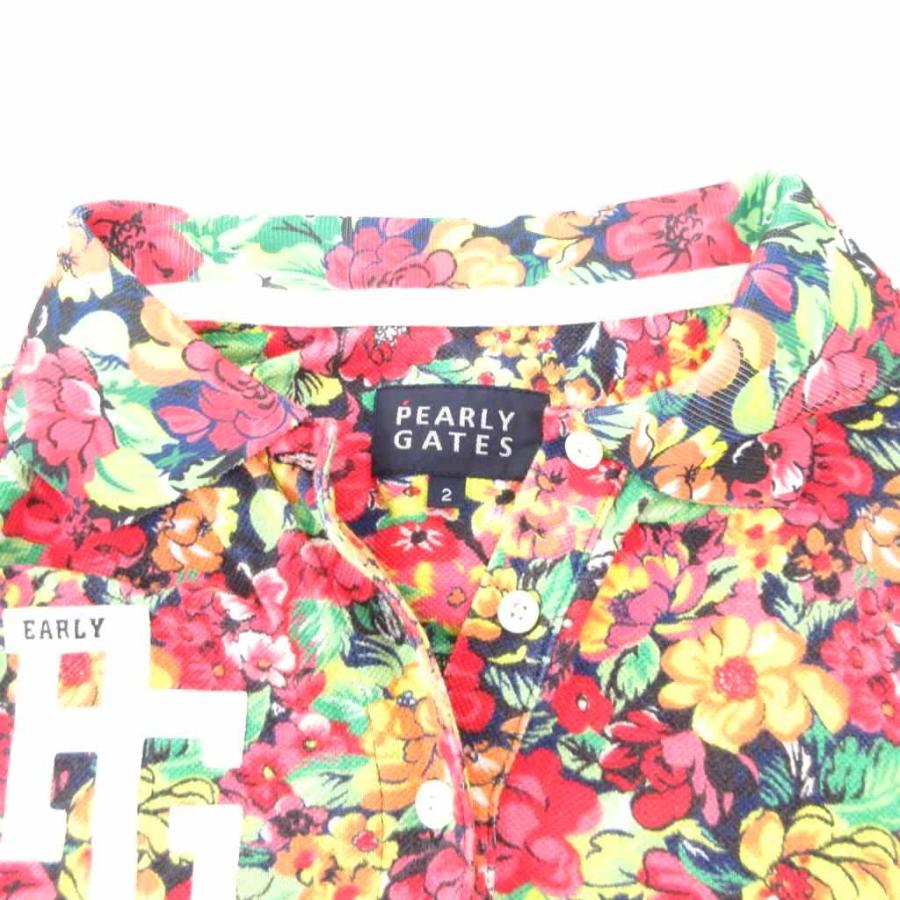 PEARLY GATES 花柄ポロシャツ パーリーゲイツ PEARLY GATES ポロシャツ 半袖 花柄 ゴルフ 2