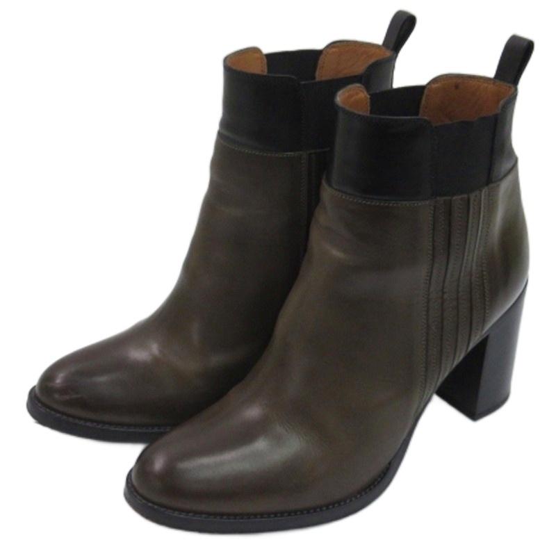 サルトル SARTORE サイドゴア ショート ブーツ レザー ブラウン 36.5