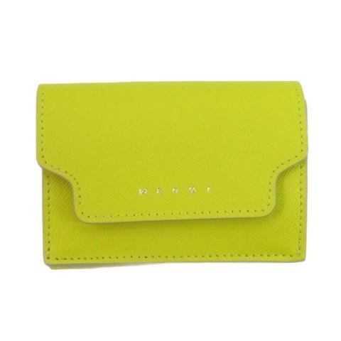 MARNI マルニ レザー 三つ折り財布 イエロー PFMOW02U07 LV520  