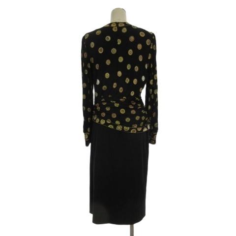 美品 LEONARD レオナール レオパード シルク カシュクール ワンピース LEONARD レオナール シルク 総柄 カシュクール ワンピース 11AR