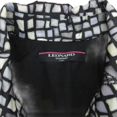 レオナール LEONARD FASHION シルク 総柄 中綿 ジャケット 11R