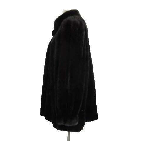 【中古】銀サガ ミンク ファー コート ジャケット ハーフ ミディアム 15 ダークブラウン アウター ■GY09 レディース 銀サガ ミンク ファー コート ジャケット ハーフ ミディアム 15 ダーク