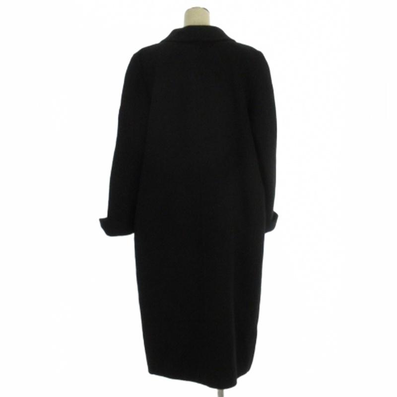 レリアン Leilian カシミヤ100％ チェスターコート ロング ブラック 9  