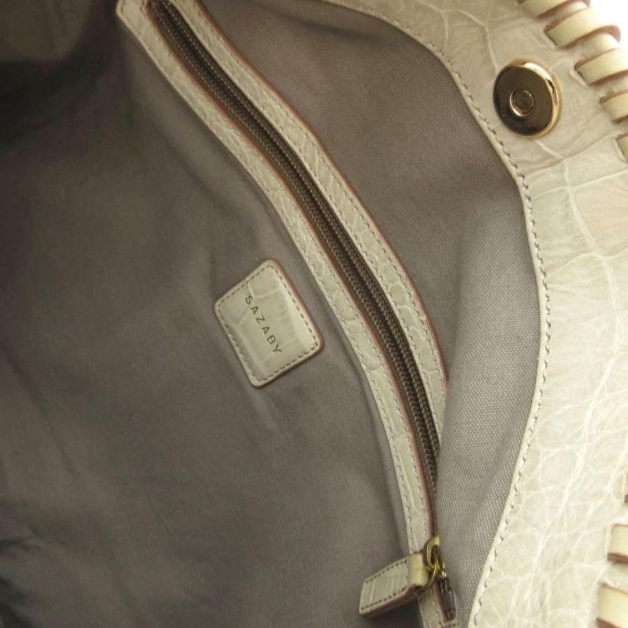 新品未使用 タグ付き SAZABY バッグ ショルダー エートートベージュレザー SAZABY（サザビー） エートート レザーバッグ セミショルダー