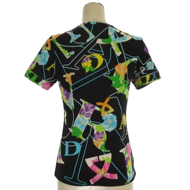 【未使用級】LEONARD レオナール 花柄 半袖Tシャツ ブラック黒 42XL レオナールスポーツ LEONARD SPORT 花柄 Tシャツ カットソー 半袖 総柄