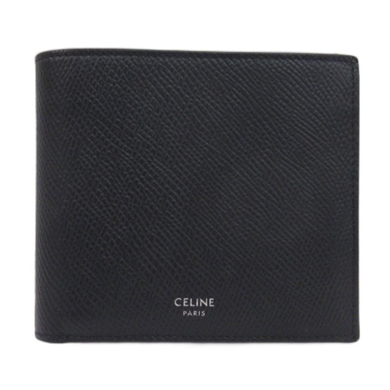 CELINE バイフォールドウォレット グレインドカーフスキン 二つ折り財布 CELINE セリーヌ バイフォールド ウォレット 二つ折り財布 グレ