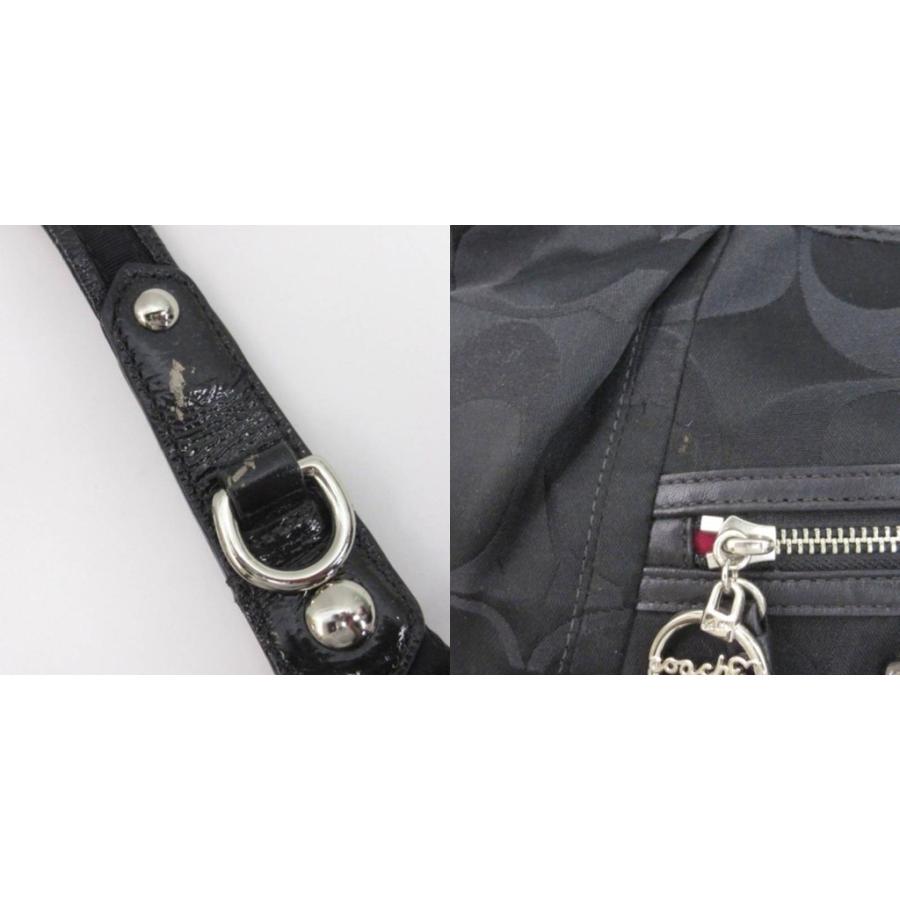 美品 COACH 102 ワンショルダーバッグ シグネチャー キャンバス 黒 ✨極美品✨COACH ワンショルダーバッグ シグネチャー 黒 8K01