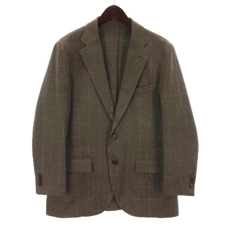 【中古】マッキントッシュフィロソフィー トロッター ジャケット 背抜き 2B サイドベンツ チェック ブラウン 38L マッキントッシュフィロソフィー MACKINTOSH PHILOSOPHY トロッター