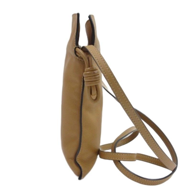LOEWE ロエベ フラメンコポケット ショルダーバッグ レザー ブラウン  
