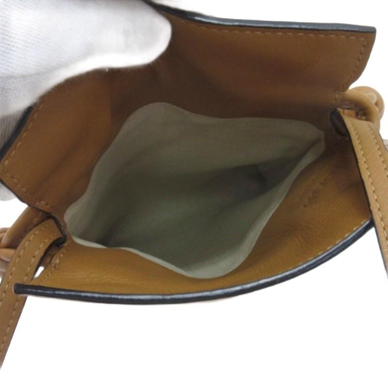 LOEWE ロエベ フラメンコポケット ショルダーバッグ レザー ブラウン  