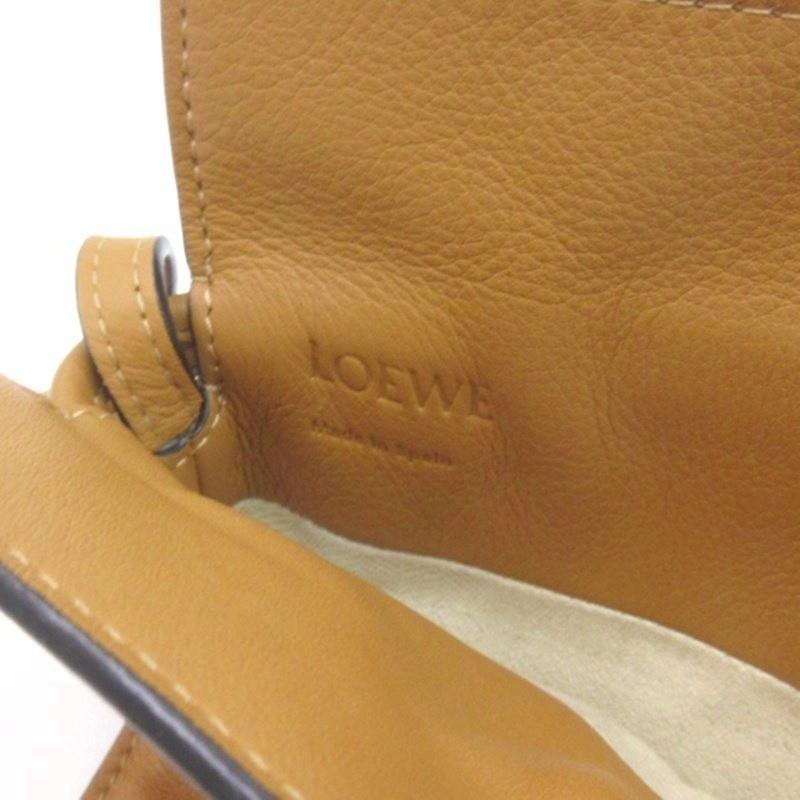 LOEWE ロエベ フラメンコポケット ショルダーバッグ レザー ブラウン  