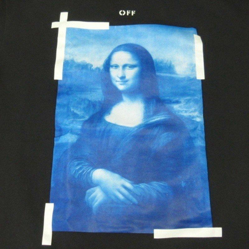 オフホワイト OFF WHITE BLUE MONALISA S/S OVER TEE モナリザ T