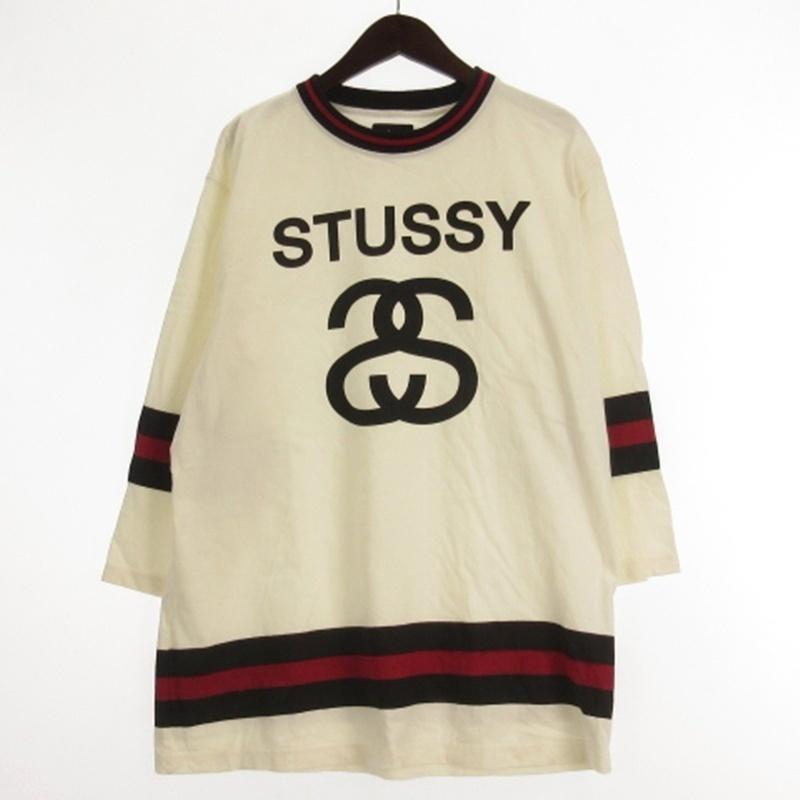 Stussy ホワイト 長袖カットソー L STUSSY ステューシー SS LINK T